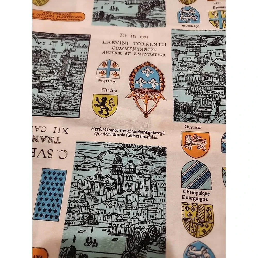 Life Of The Twelve Caesars Fabric Material Coat Arms Suetonius Tranquillus 144
